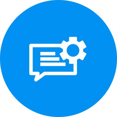 Sohbet ayarlama simgesi soyut arkaplanda izole edildi