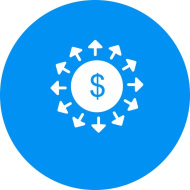 Soyut arkaplanda izole edilmiş hızlı para simgesi