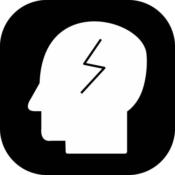 Working mind icon isolated on abstract background — ストックベクタ