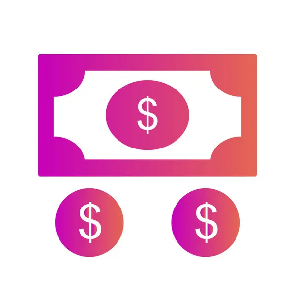 Valuta pictogram geïsoleerd op abstracte achtergrond — Stockvector