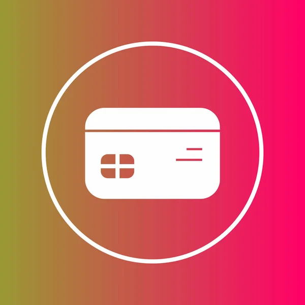 Bankkártya ikon elszigetelt elvont háttér — Stock Vector