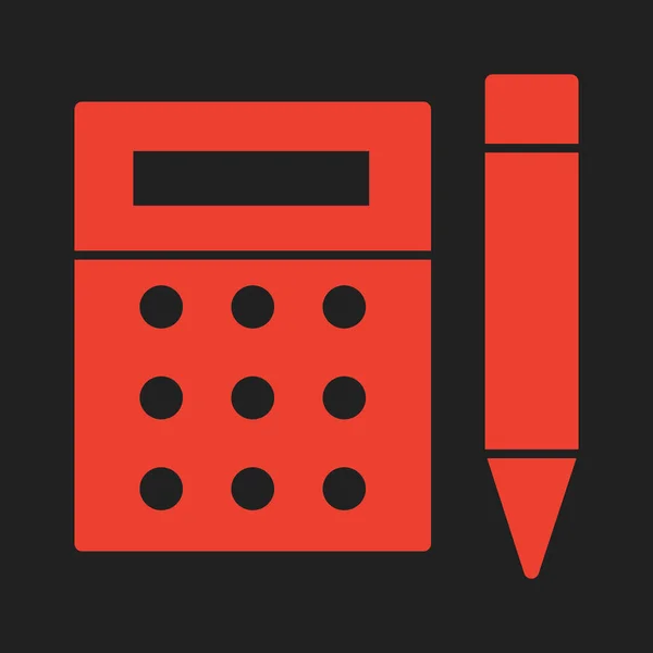 Icono de la calculadora aislado sobre fondo abstracto — Vector de stock