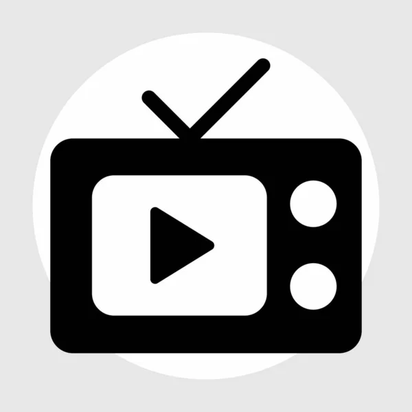 Icono de televisión aislado sobre fondo abstracto — Vector de stock
