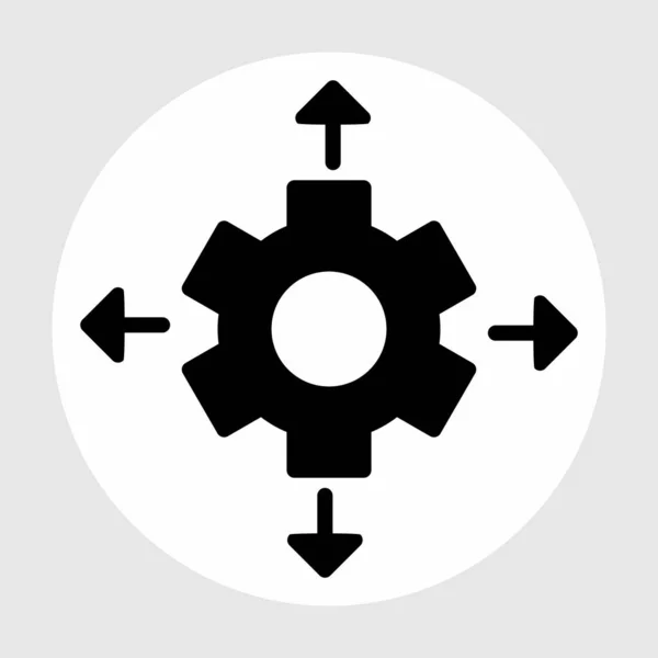 Ícone de configuração isolado no fundo abstrato — Vetor de Stock