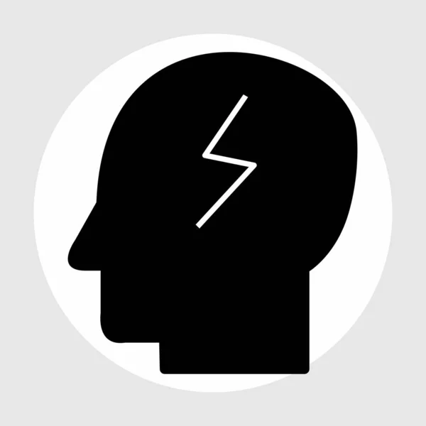 Working mind icon isolated on abstract background — ストックベクタ