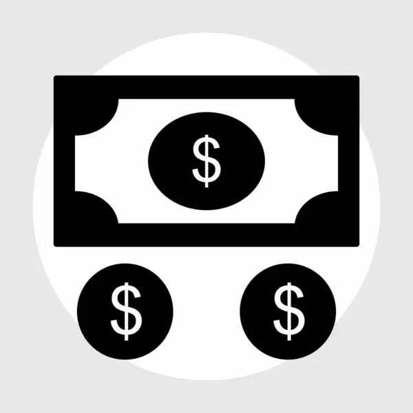 Valuta pictogram geïsoleerd op abstracte achtergrond — Stockvector