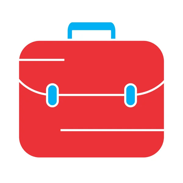 Icono del maletín aislado sobre fondo abstracto — Vector de stock
