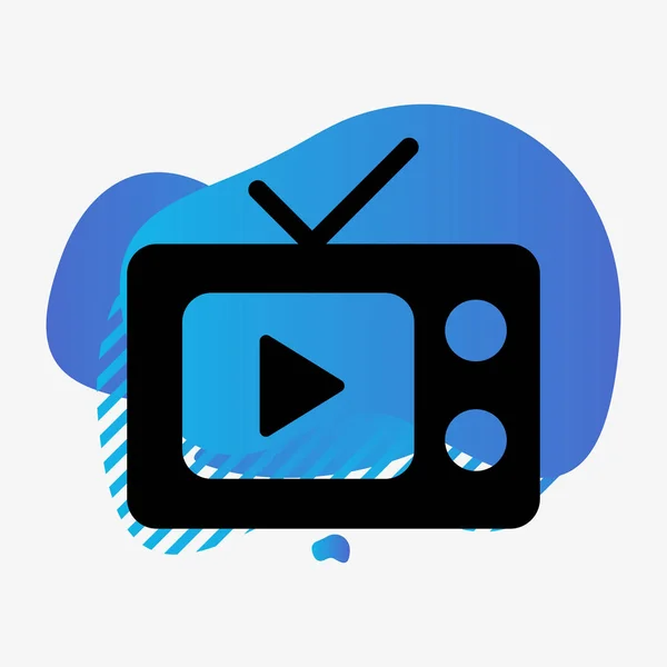 TV-Symbol isoliert auf abstraktem Hintergrund — Stockvektor