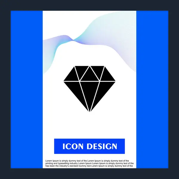 Diamant-Symbol isoliert auf abstraktem Hintergrund — Stockvektor