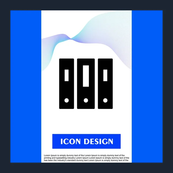 Fichiers icône isolée sur fond abstrait — Image vectorielle