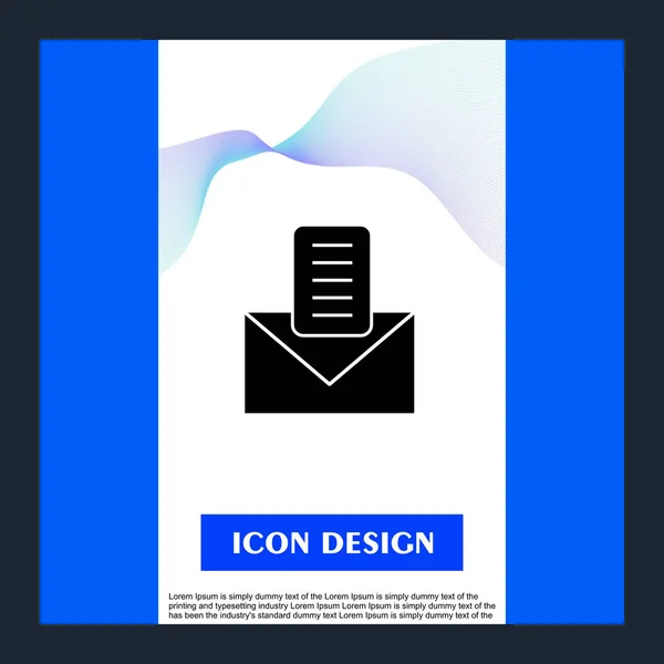 Icono de correo aislado sobre fondo abstracto — Vector de stock