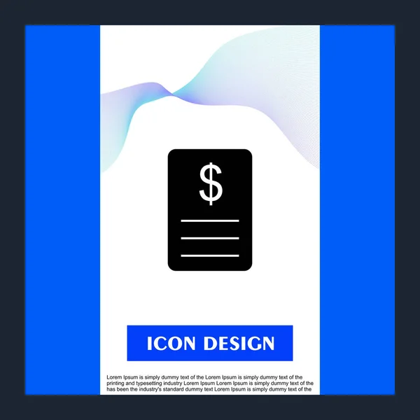 Dollar Document icon isolated on abstract background — Stock Vector