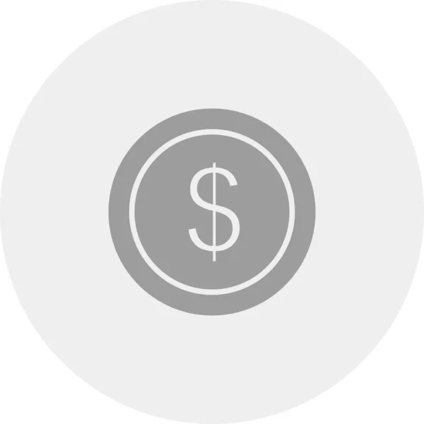 Icono de moneda aislado sobre fondo abstracto — Vector de stock
