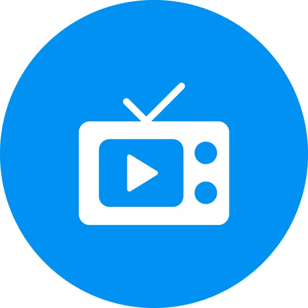 TV-Symbol isoliert auf abstraktem Hintergrund — Stockvektor