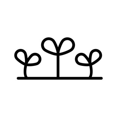 Çimen simgesi soyut bir grupta izole edildi