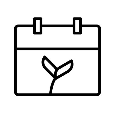 Yaprak Takvimi simgesi soyut arka grubunda izole edildi