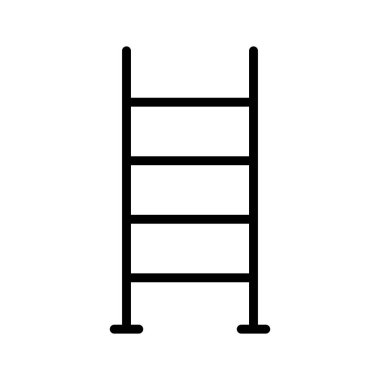 Merdiven simgesi soyut arkaplan grubunda izole edildi