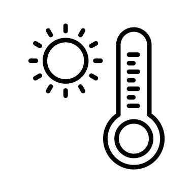 Isı sıcaklığı simgesi soyut bir grupta izole edildi