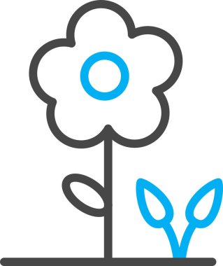  Soyut bir grupta çiçek simgesi izole edildi