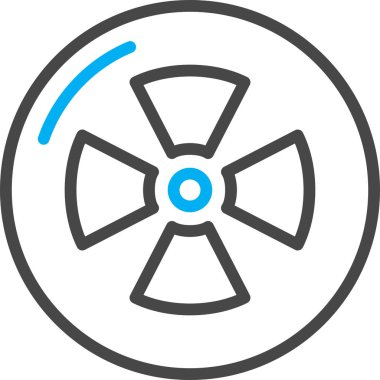 Fan simgesi soyut arkaplan grubunda izole edildi