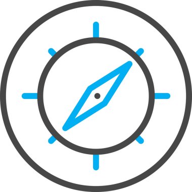 Pusula simgesi soyut arkaplan grubunda izole edildi