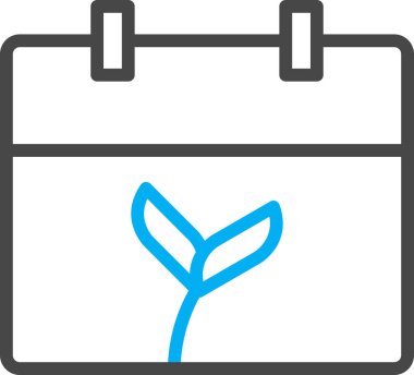 Yaprak Takvimi simgesi soyut arka grubunda izole edildi