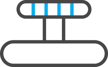 Su pompası simgesi soyut arkaplanda izole edildi