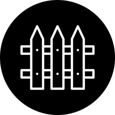  Çit simgesi soyut arkaplan grubunda izole edildi