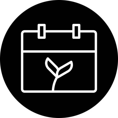 Yaprak Takvimi simgesi soyut arka grubunda izole edildi