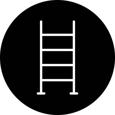Merdiven simgesi soyut arkaplan grubunda izole edildi