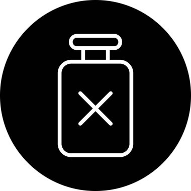 Soyut grupta şişe simgesi izole edildi