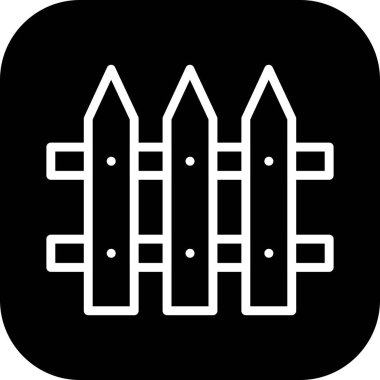  Çit simgesi soyut arkaplan grubunda izole edildi