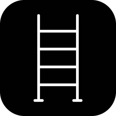 Merdiven simgesi soyut arkaplan grubunda izole edildi