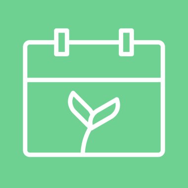 Yaprak Takvimi simgesi soyut arka grubunda izole edildi