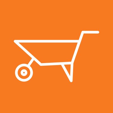  El arabası simgesi soyut bir grupta izole edildi