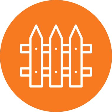  Çit simgesi soyut arkaplan grubunda izole edildi