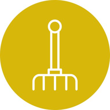 Soyut grupta tırmık simgesi izole edildi