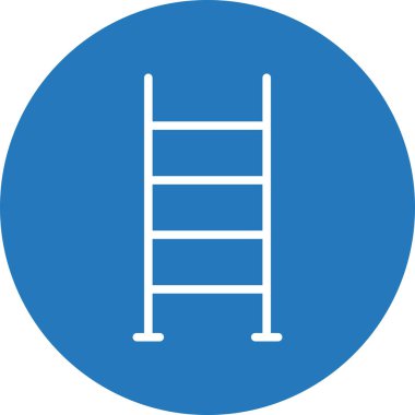 Merdiven simgesi soyut arkaplan grubunda izole edildi