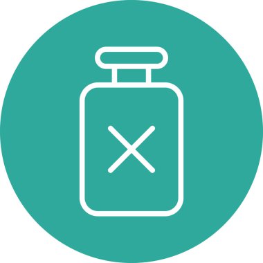 Soyut grupta şişe simgesi izole edildi