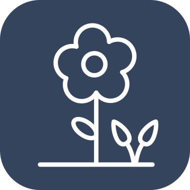  Soyut bir grupta çiçek simgesi izole edildi