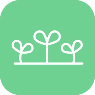 Çimen simgesi soyut bir grupta izole edildi