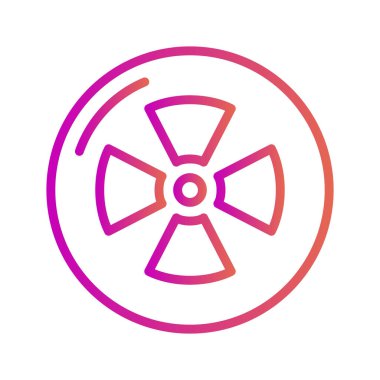 Fan simgesi soyut arkaplan grubunda izole edildi