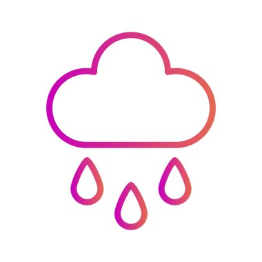 Bulut simgesi soyut arkaplan grubunda izole edildi