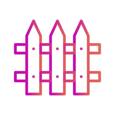  Çit simgesi soyut arkaplan grubunda izole edildi