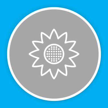 Ayçiçeği simgesi soyut bir grupta izole edildi