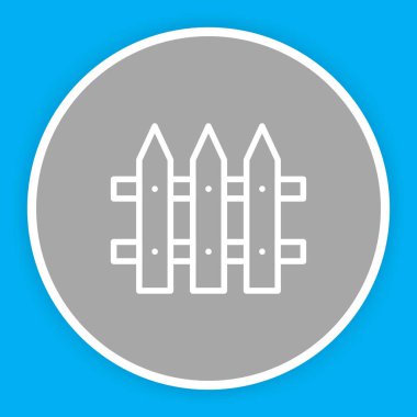  Çit simgesi soyut arkaplan grubunda izole edildi