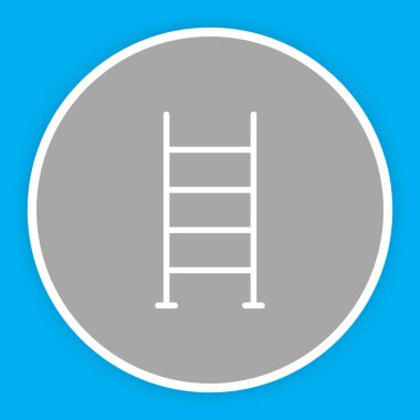 Merdiven simgesi soyut arkaplan grubunda izole edildi