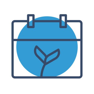 Yaprak Takvimi simgesi soyut arka grubunda izole edildi