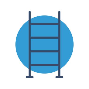 Merdiven simgesi soyut arkaplan grubunda izole edildi