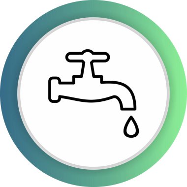 su sekmesi simgesi soyut arka grubunda izole edildi